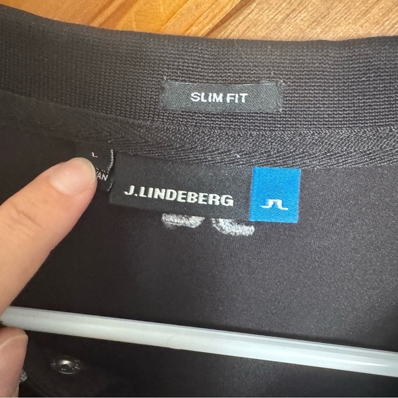 J.Lindeberg Men's Polo Shirt in Black Size Large - Picture 2 of 5